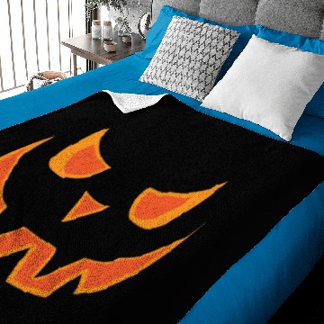 Discover Halloween Pumpkin Face Baby Blankets
