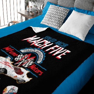 Discover Speed Racer Mach 5 Mifune Motors Baby Blankets