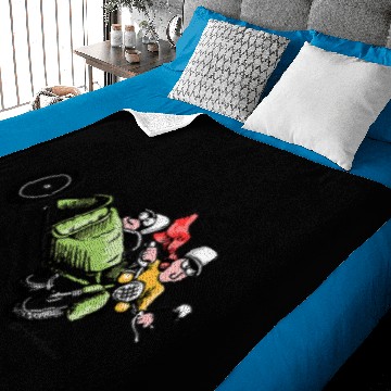 Discover Motorcycle Sidecar Cartoon Baby Blankets