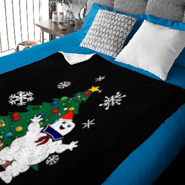 Discover Stay Puft Ghostbusters Around The Christmas Tree - Stay Puft - Baby Blankets