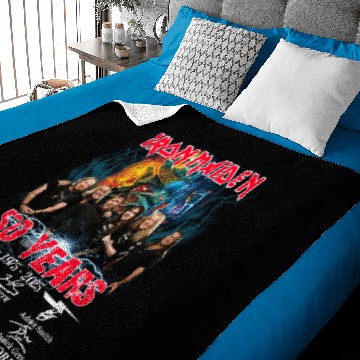 Discover Iron Maiden 50 Year 1975-2025  Baseball Tees Baby Blankets