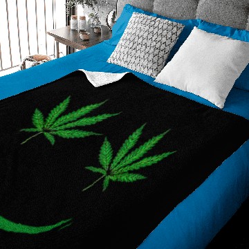 Discover Pot Leaf Smiley Face Weed Baby Blankets