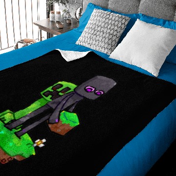 Discover Minecraft Creeper and Enderman Classic Baby Blankets