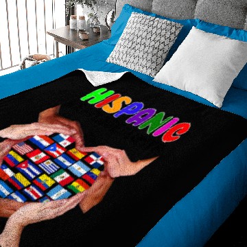 Discover Hispanic Heritage Month All Countries Flags Heart Hands Baby Blankets
