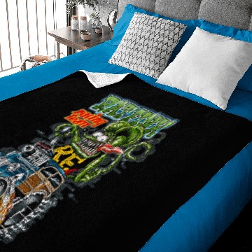 Discover Ed Roth's Rat Fink Racing Team Baby Blankets