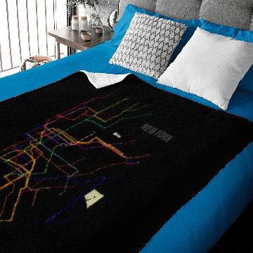 Discover New York Subway Map s Baby Blankets