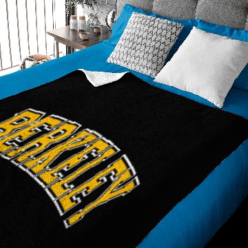 Discover Berkeley Varsity Style Amber Text Zip Baby Blankets