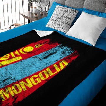 Discover MONGOLIA Flag Vintage Baby Blankets
