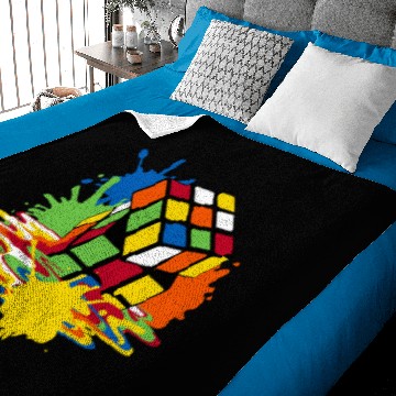 Discover Melting Rubiks Cube - Melting Rubiks Cube - Baby Blankets