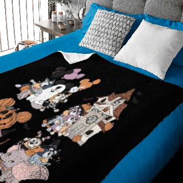 Discover Mickey Mouse Ghost Baby Blankets, BlueyDad Halloween Baby Blankets, Haunted Mansion Baby Blankets