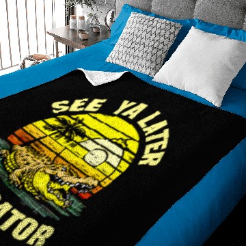 Discover see ya later alligator Baseball Jackets Baby Blankets