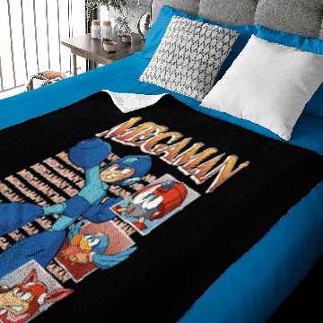 Discover Mega Man The Blue Bomber Gaming Baby Blankets