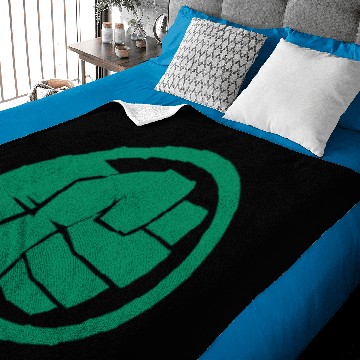 Discover Marvel Hulk Smash Green Fist Icon Tonal Logo Graphic Baby Blankets Pullover Baby Blankets, Gift For Fan