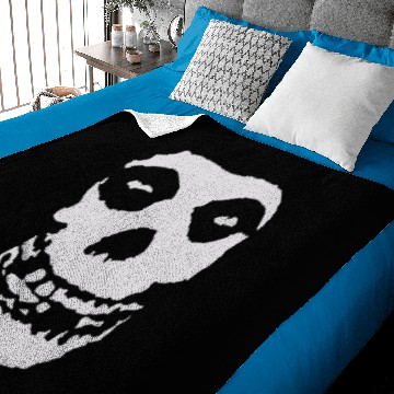 Discover Punk rock band Misfits Skull Face Baby Blankets