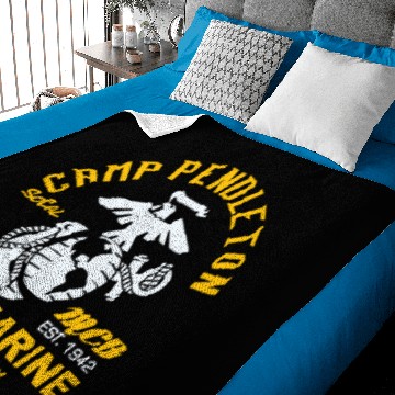 Discover Camp Pendleton - U.s. Marine Zip Baby Blankets