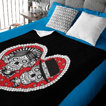 Discover Sugar Skull Couple Baby Blankets