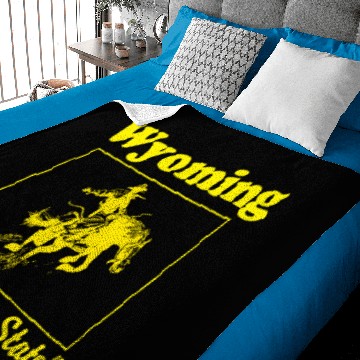 Discover wyoming the cowboy state Baby Blankets