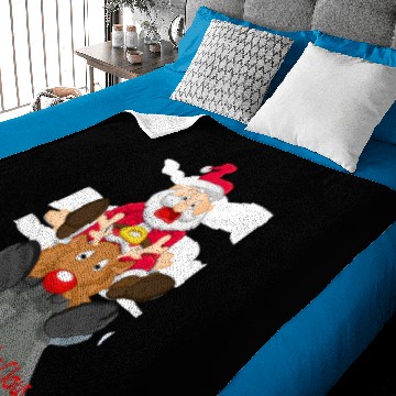 Discover Here Comes Santa & Rudolph Baby Blankets