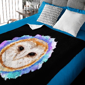 Discover Colored barn owl Baby Blankets