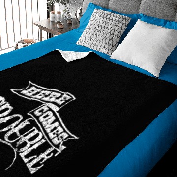 Discover Here Comes Trouble b/w Baby Blankets