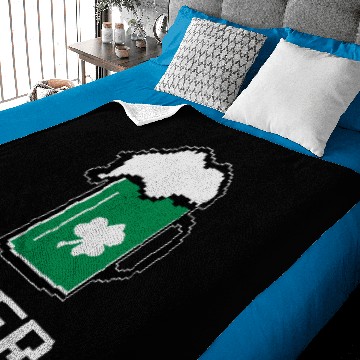 Discover Green Beer 8 Bit Pixel Baby Blankets