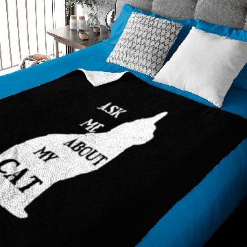 Discover Ask Me About My Cat Baby Blankets