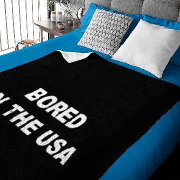 Discover Bored in the USA Baby Blankets