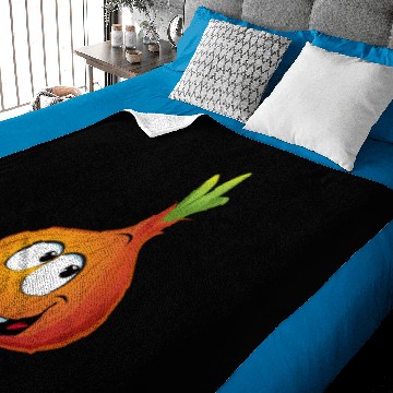 Discover Orange onion smiling Baby Blankets