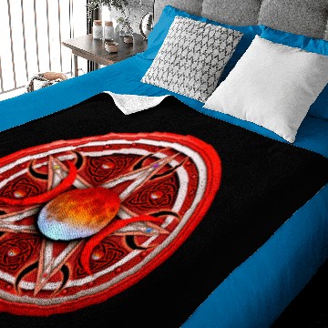 Discover Red Moon Pentacle Baby Blankets