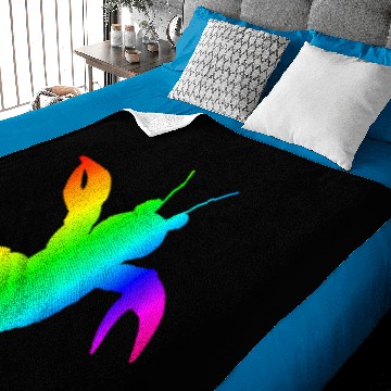 Discover Rainbow Lobster #2 Baby Blankets
