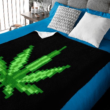 Discover 8-Bit Weed Leaf Baby Blankets