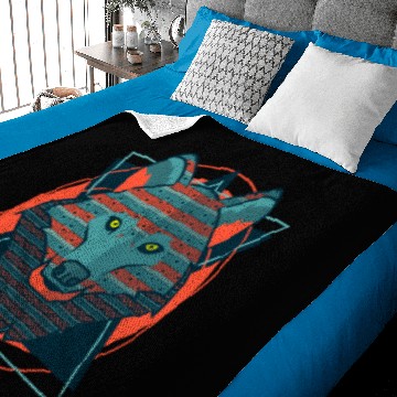 Discover Stylized Hipster Wolf Baby Blankets