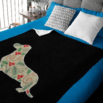 Discover Christmas Holly Dachshund Baby Blankets
