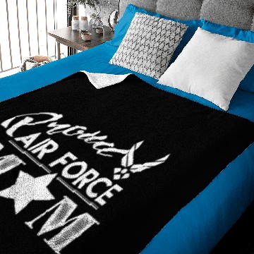 Discover Proud Air Force Mom Baby Blankets