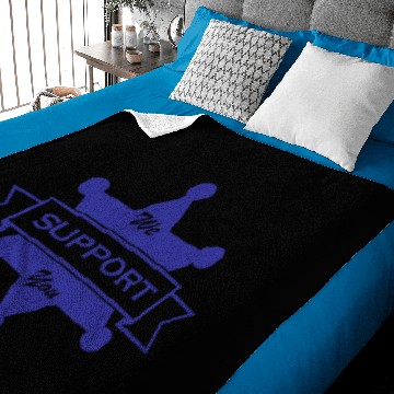 Discover Law Enforcement Support Blue Baby Blankets