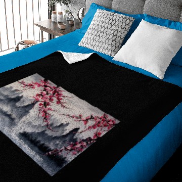 Discover cherry-blossom-painting Baby Blankets