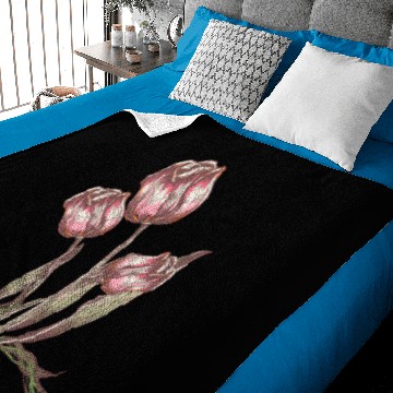 Discover Vintage Tulip flower Baby Blankets