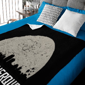 Discover Albuquerque Full Moon Skyline Baby Blankets