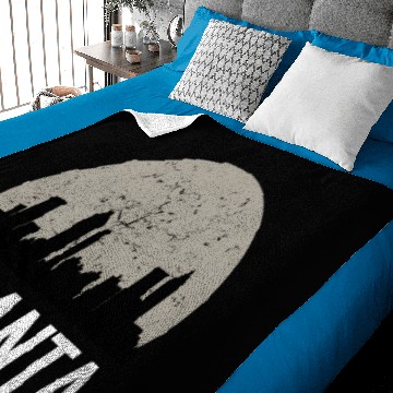 Discover Atlanta Full Moon Skyline Baby Blankets