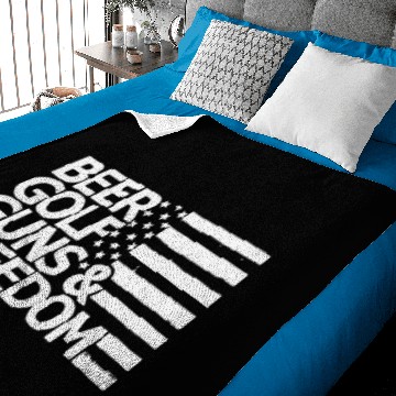 Discover BEER GOLF GUNS & FREEDOM Baby Blankets