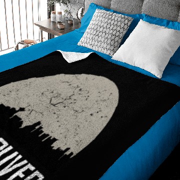 Discover Vancouver Full Moon Skyline Baby Blankets