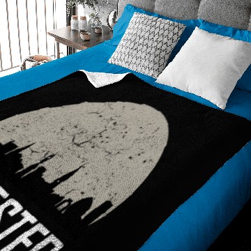 Discover Leicester Full Moon Skyline Baby Blankets