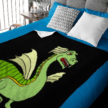 Discover Green Chinese Dragon Baby Blankets