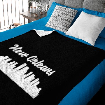 Discover New Orleans LA Skyline Baby Blankets