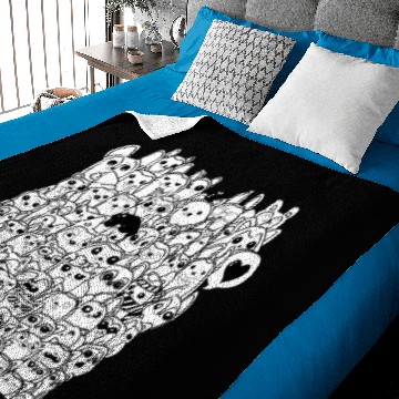 Discover Husky Doodle v1 Baby Blankets