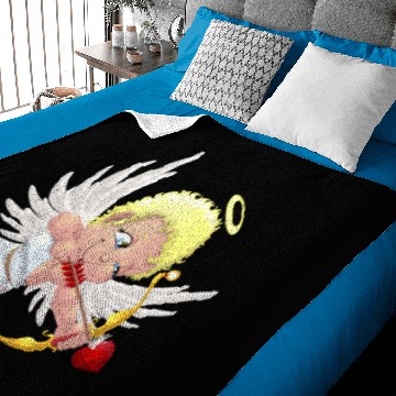 Discover cupid-wings-heart-bow-smile Baby Blankets