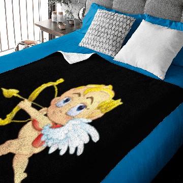 Discover cupid-heart-onion-smile-bow-wings Baby Blankets