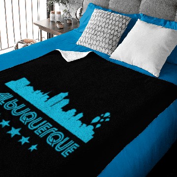 Discover Retro Albuquerque Skyline Baby Blankets
