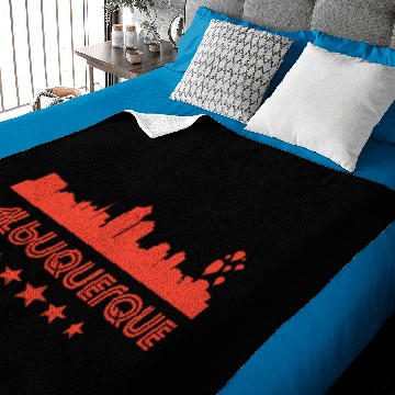 Discover Retro Albuquerque Skyline Baby Blankets