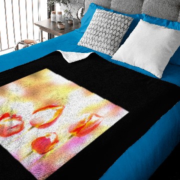 Discover High Key Tulip Quartet Baby Blankets